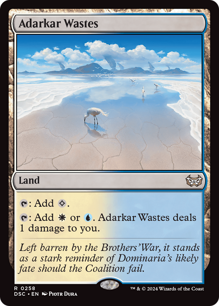 Adarkar Wastes (DSC-258) - Duskmourn: House of Horror Commander - Premium MTG Single from Wizards of the Coast - Just $0.37! Shop now at Game Crave Tournament Store