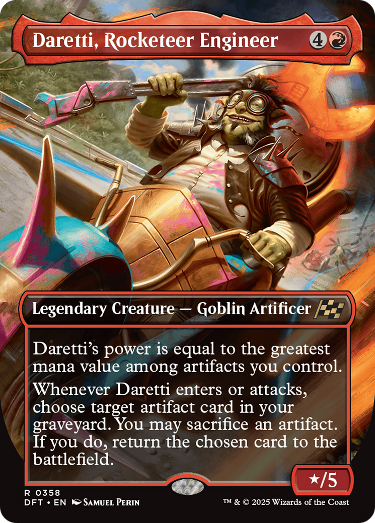 Daretti, Rocketeer Engineer (Borderless) (DFT-358) - Aetherdrift - Premium MTG Single from Wizards of the Coast - Just $0.08! Shop now at Game Crave Tournament Store
