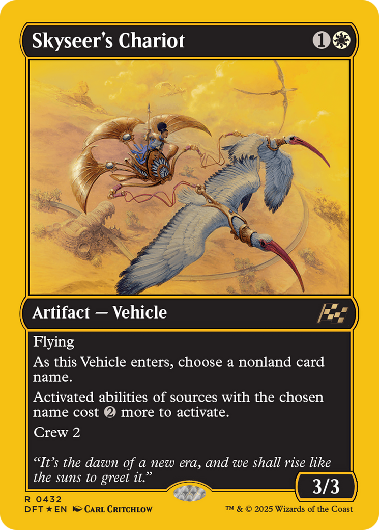Skyseer's Chariot (First-Place Foil) (DFT-432) - Aetherdrift Foil - Premium MTG Single from Wizards of the Coast - Just $0.20! Shop now at Game Crave Tournament Store