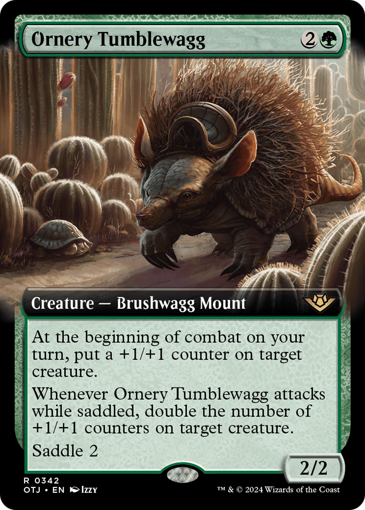 Ornery Tumblewagg (OTJ-342) - Outlaws of Thunder Junction: (Extended Art) Foil - Premium MTG Single from Wizards of the Coast - Just $0.42! Shop now at Game Crave Tournament Store