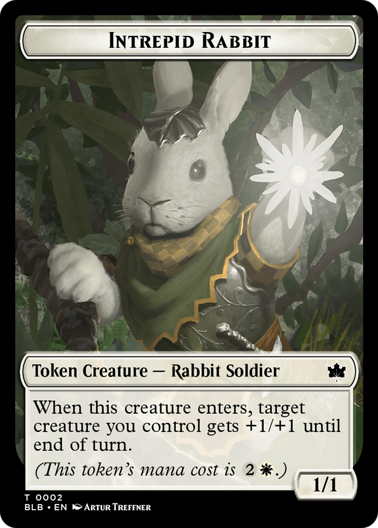 Intrepid Rabbit (BLB-002) - Bloomburrow Tokens Foil