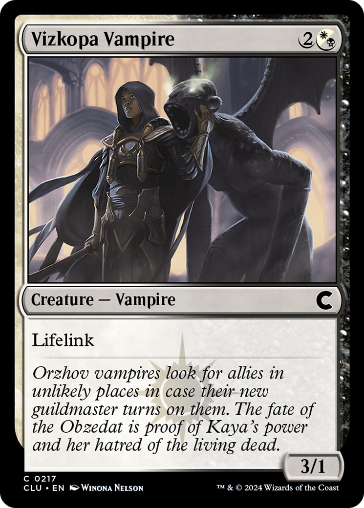 Vizkopa Vampire (CLU-217) - Ravnica: Clue Edition - Premium MTG Single from Wizards of the Coast - Just $0.25! Shop now at Game Crave Tournament Store