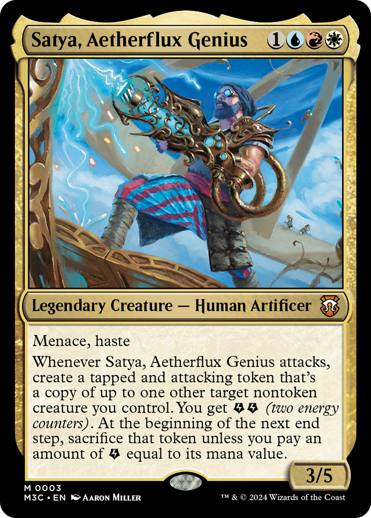 Satya, Aetherflux Genius (M3C-003) - Modern Horizons 3 Commander Foil - Premium MTG Single from Wizards of the Coast - Just $0.25! Shop now at Game Crave Tournament Store