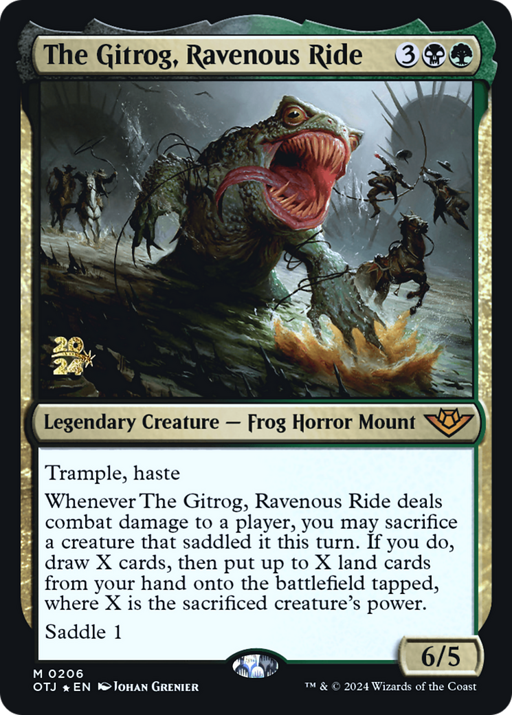 The Gitrog, Ravenous Ride (POTJ-206S) - Outlaws of Thunder Junction Promos Foil - Premium MTG Single from Wizards of the Coast - Just $3.06! Shop now at Game Crave Tournament Store