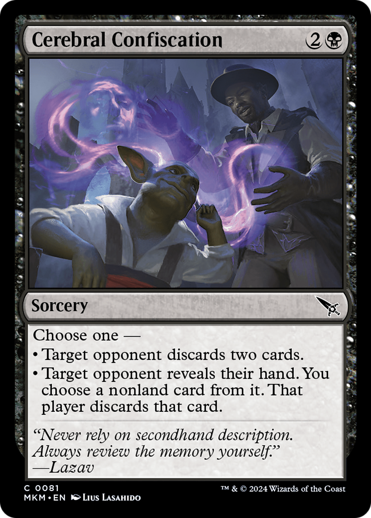 Cerebral Confiscation (MKM-081) - Murders at Karlov Manor Foil - Premium MTG Single from Wizards of the Coast - Just $0.25! Shop now at Game Crave Tournament Store