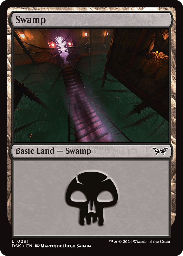 Swamp (DSK-281) - Duskmourn: House of Horror Foil - Premium MTG Single from Wizards of the Coast - Just $0.25! Shop now at Game Crave Tournament Store