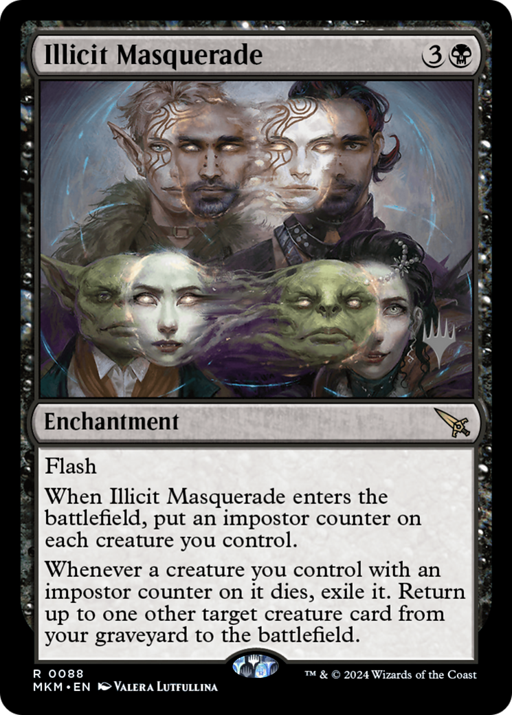 Illicit Masquerade (PMKM-88P) - Murders at Karlov Manor Promos - Premium MTG Single from Wizards of the Coast - Just $0.26! Shop now at Game Crave Tournament Store
