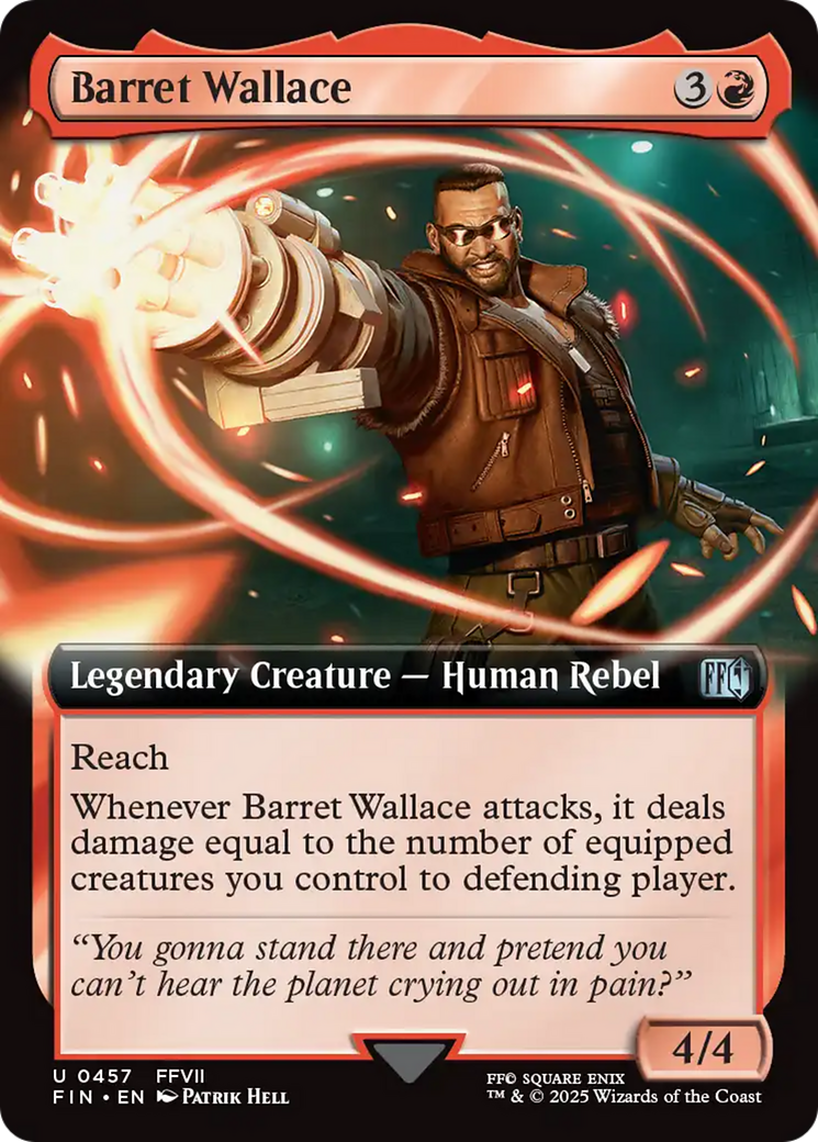 Barret Wallace (FIN-457) - FINAL FANTASY: (Extended Art) Foil - Premium MTG Single from Wizards of the Coast - Just $3.13! Shop now at Game Crave Tournament Store