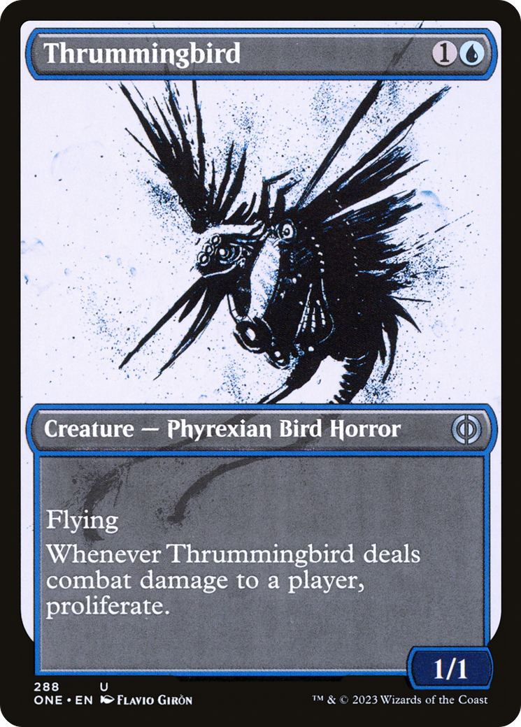 Thrummingbird (ONE-288) - Phyrexia: All Will Be One: (Showcase) Foil - Premium MTG Single from Wizards of the Coast - Just $0.25! Shop now at Game Crave Tournament Store