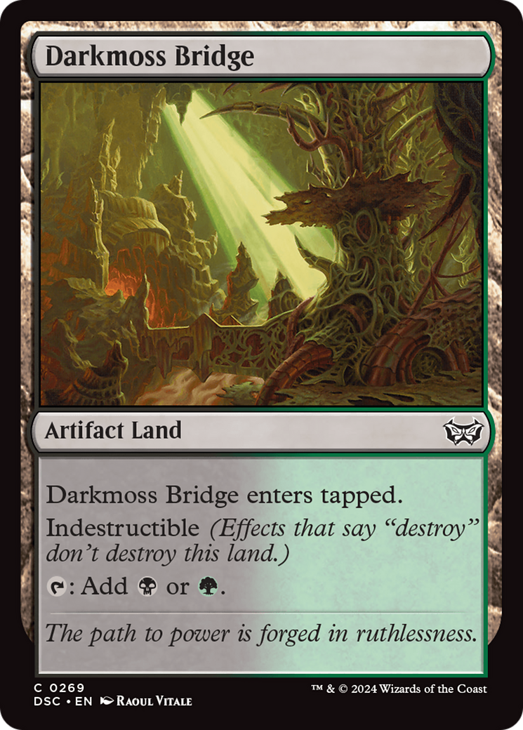 Darkmoss Bridge (DSC-269) - Duskmourn: House of Horror Commander - Premium MTG Single from Wizards of the Coast - Just $0.25! Shop now at Game Crave Tournament Store