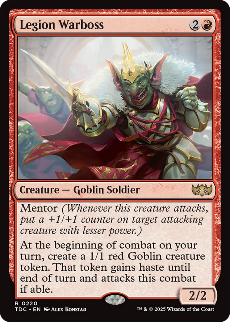 Legion Warboss (TDC-220) - Tarkir: Dragonstorm Commander - Premium MTG Single from Wizards of the Coast - Just $0.08! Shop now at Game Crave Tournament Store