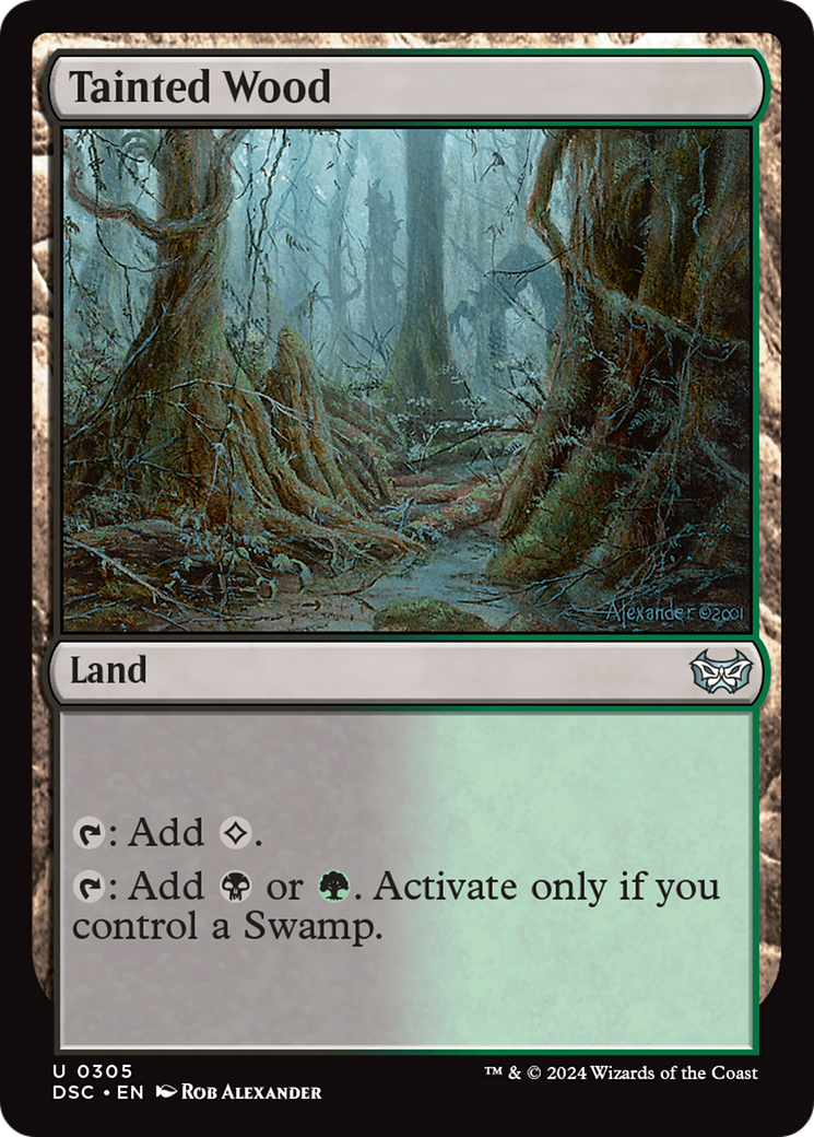 Tainted Wood (DSC-305) - Duskmourn: House of Horror Commander - Premium MTG Single from Wizards of the Coast - Just $0.25! Shop now at Game Crave Tournament Store