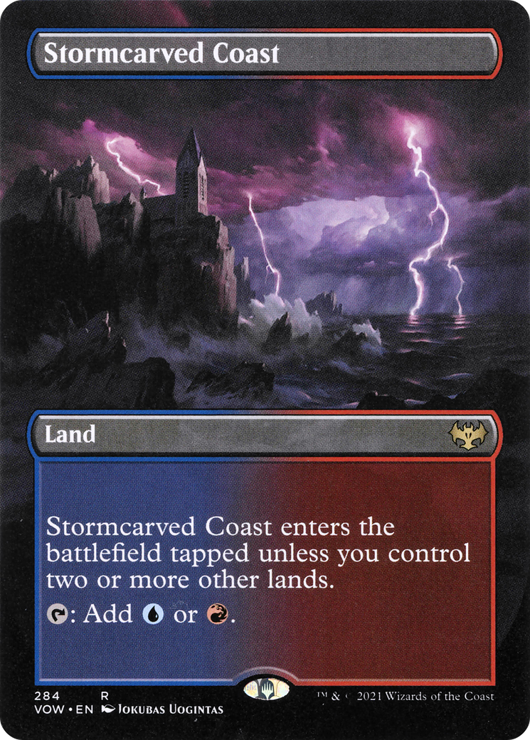Stormcarved Coast (VOW-284) - Innistrad: Crimson Vow (Borderless) - Premium MTG Single from Wizards of the Coast - Just $1.19! Shop now at Game Crave Tournament Store