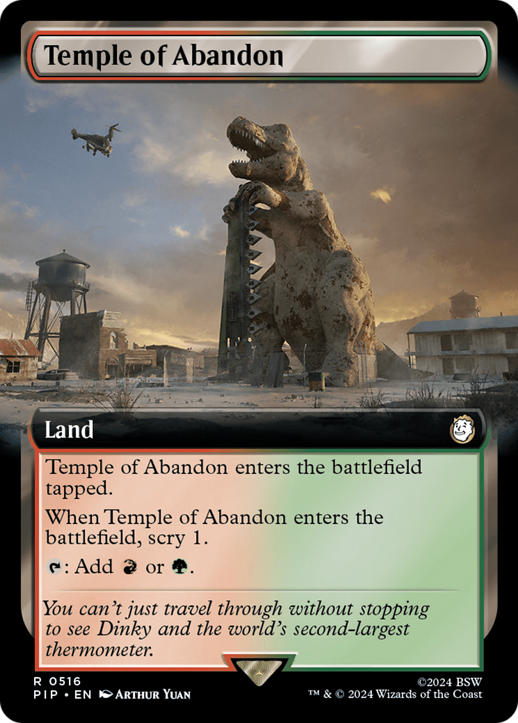 Temple of Abandon (PIP-516) - Fallout: (Extended Art) - Premium MTG Single from Wizards of the Coast - Just $0.69! Shop now at Game Crave Tournament Store