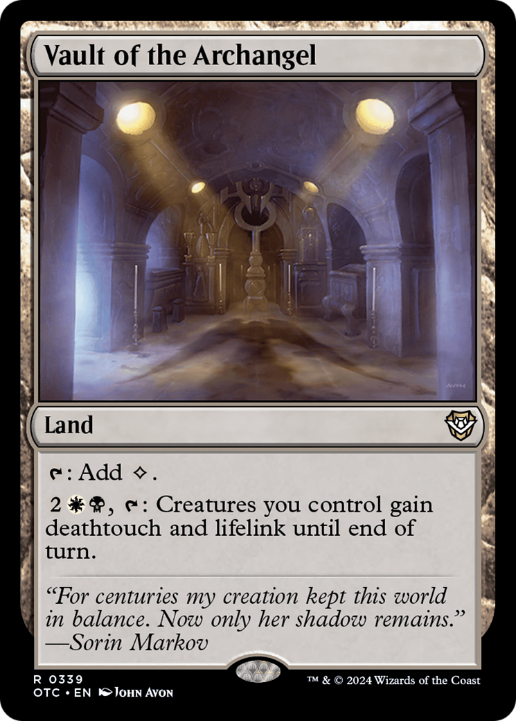 Vault of the Archangel (OTC-339) - Outlaws of Thunder Junction Commander - Premium MTG Single from Wizards of the Coast - Just $0.60! Shop now at Game Crave Tournament Store