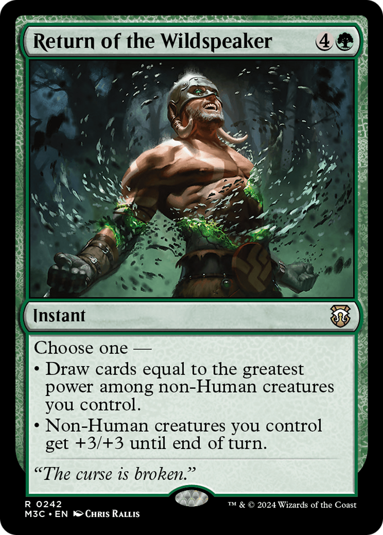 Return of the Wildspeaker (M3C-242) - Modern Horizons 3 Commander Foil - Premium MTG Single from Wizards of the Coast - Just $0.75! Shop now at Game Crave Tournament Store