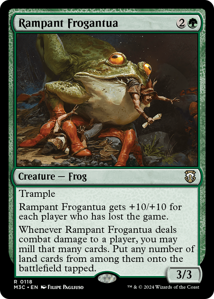 Rampant Frogantua (M3C-118) - Modern Horizons 3 Commander Foil - Premium MTG Single from Wizards of the Coast - Just $0.28! Shop now at Game Crave Tournament Store