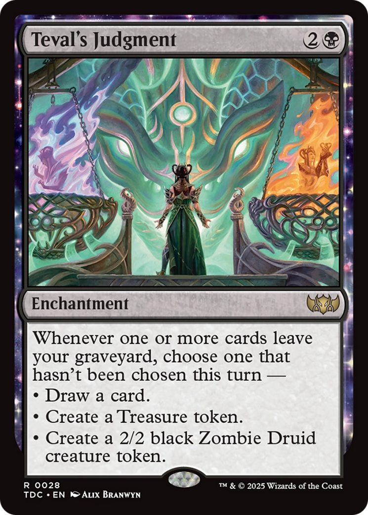 Teval's Judgment (TDC-028) - Tarkir: Dragonstorm Commander: (enchantment) - Premium MTG Single from Wizards of the Coast - Just $1.63! Shop now at Game Crave Tournament Store
