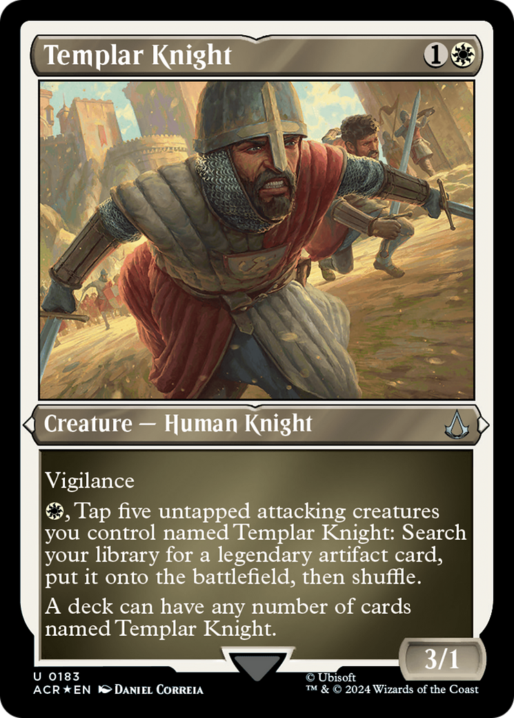 Templar Knight (ACR-183) - Assassin's Creed Etched Foil - Premium MTG Single from Wizards of the Coast - Just $4.35! Shop now at Game Crave Tournament Store