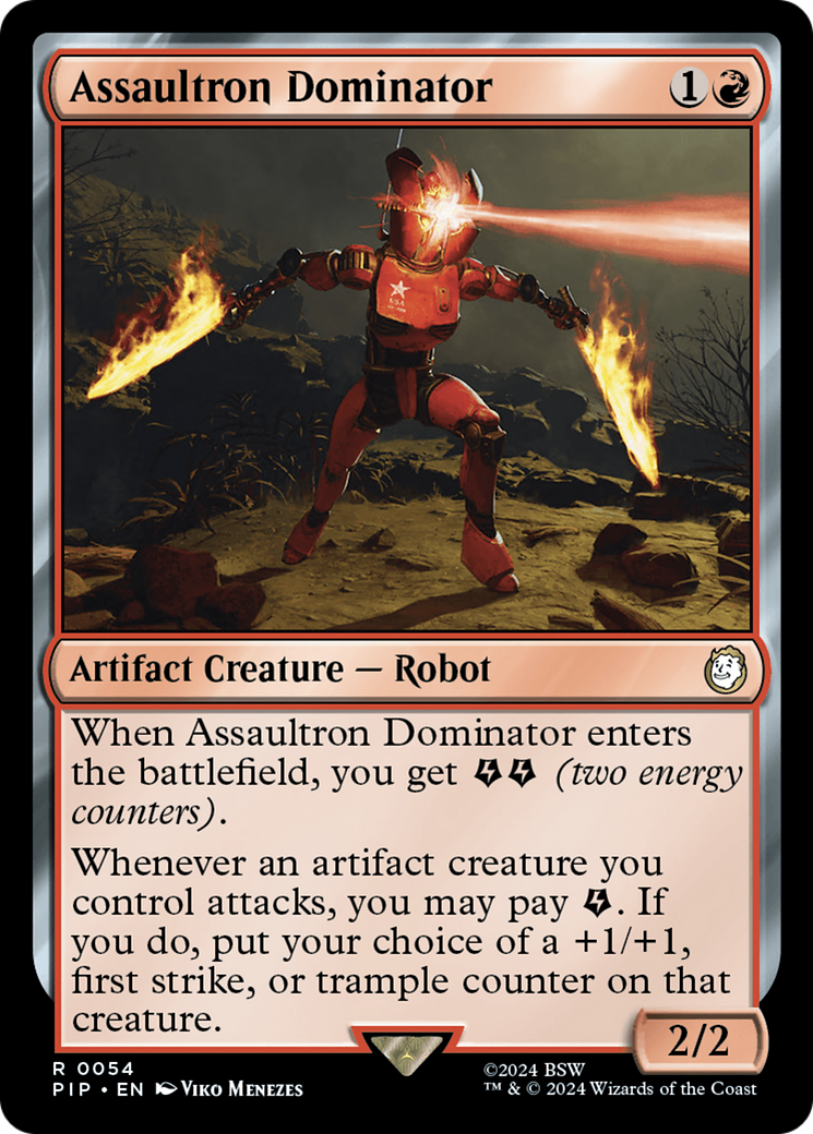 Assaultron Dominator (PIP-054) - Fallout - Premium MTG Single from Wizards of the Coast - Just $0.25! Shop now at Game Crave Tournament Store