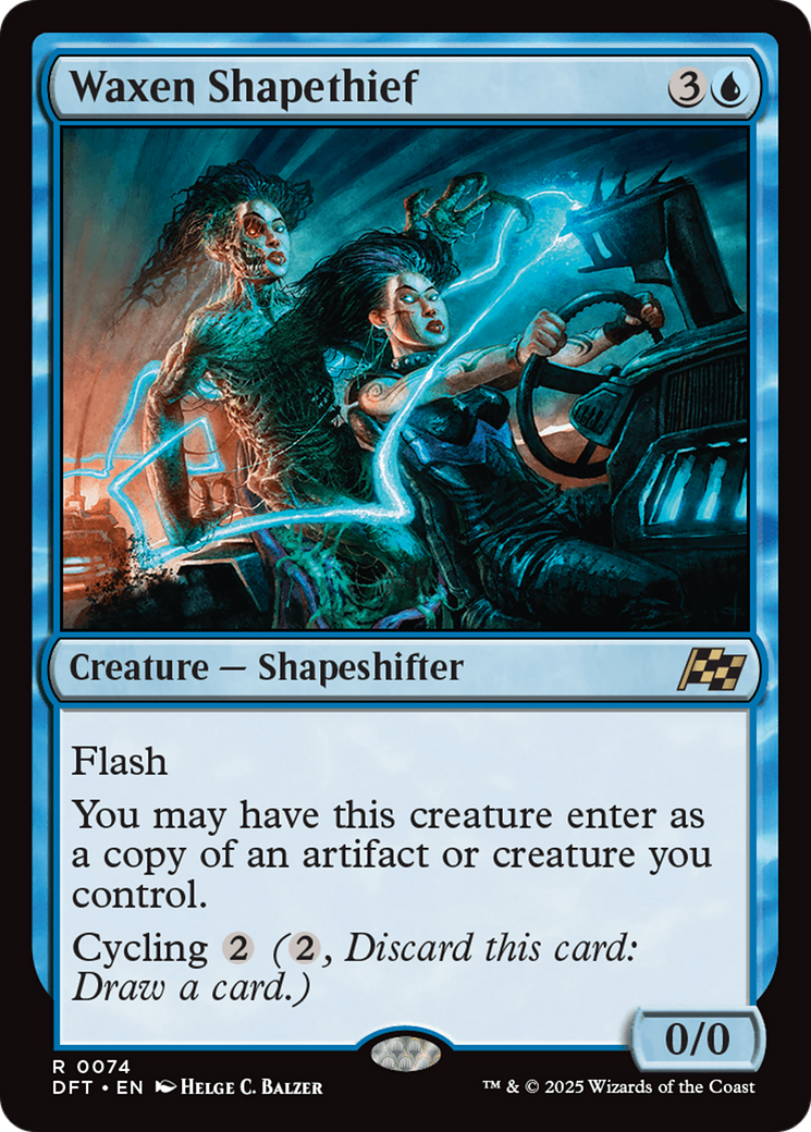 Waxen Shapethief (DFT-074) - Aetherdrift - Premium MTG Single from Wizards of the Coast - Just $0.09! Shop now at Game Crave Tournament Store