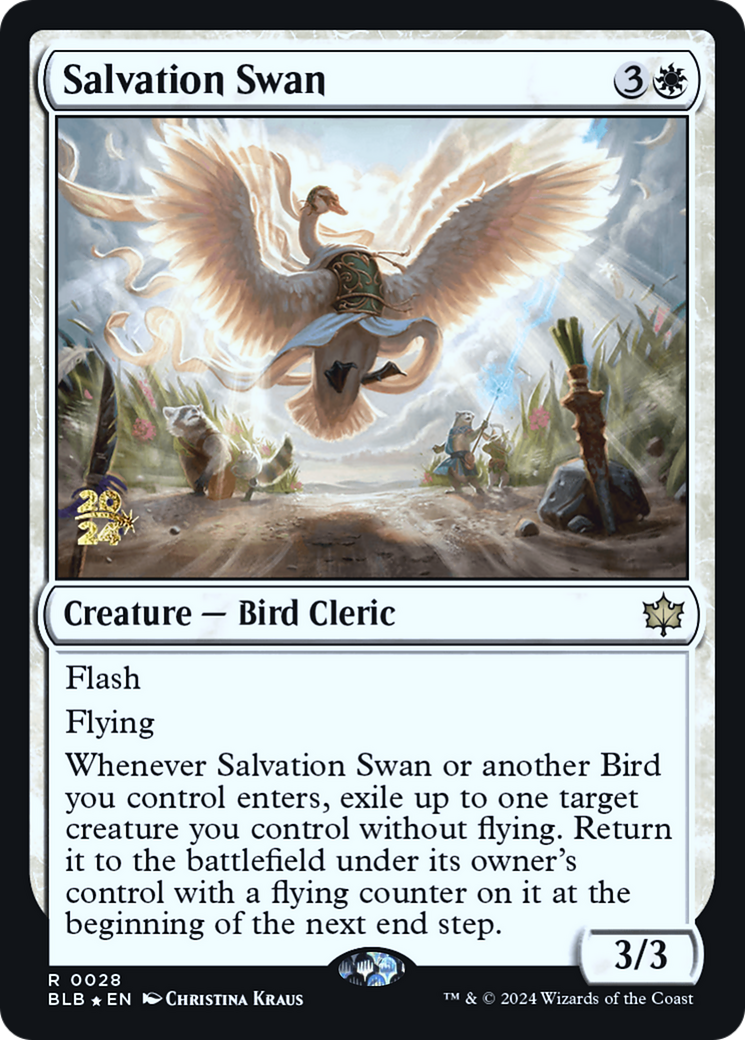 Salvation Swan (PBLB-28S) - Bloomburrow Promos Foil - Premium MTG Single from Wizards of the Coast - Just $0.43! Shop now at Game Crave Tournament Store