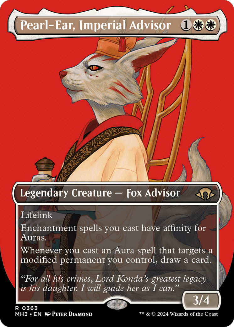 Pearl-Ear, Imperial Advisor (MH3-363) - Modern Horizons 3 (Borderless) Foil - Premium MTG Single from Wizards of the Coast - Just $0.62! Shop now at Game Crave Tournament Store