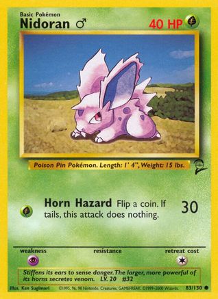 Nidoran ♂ 83/130 - Base Set 2