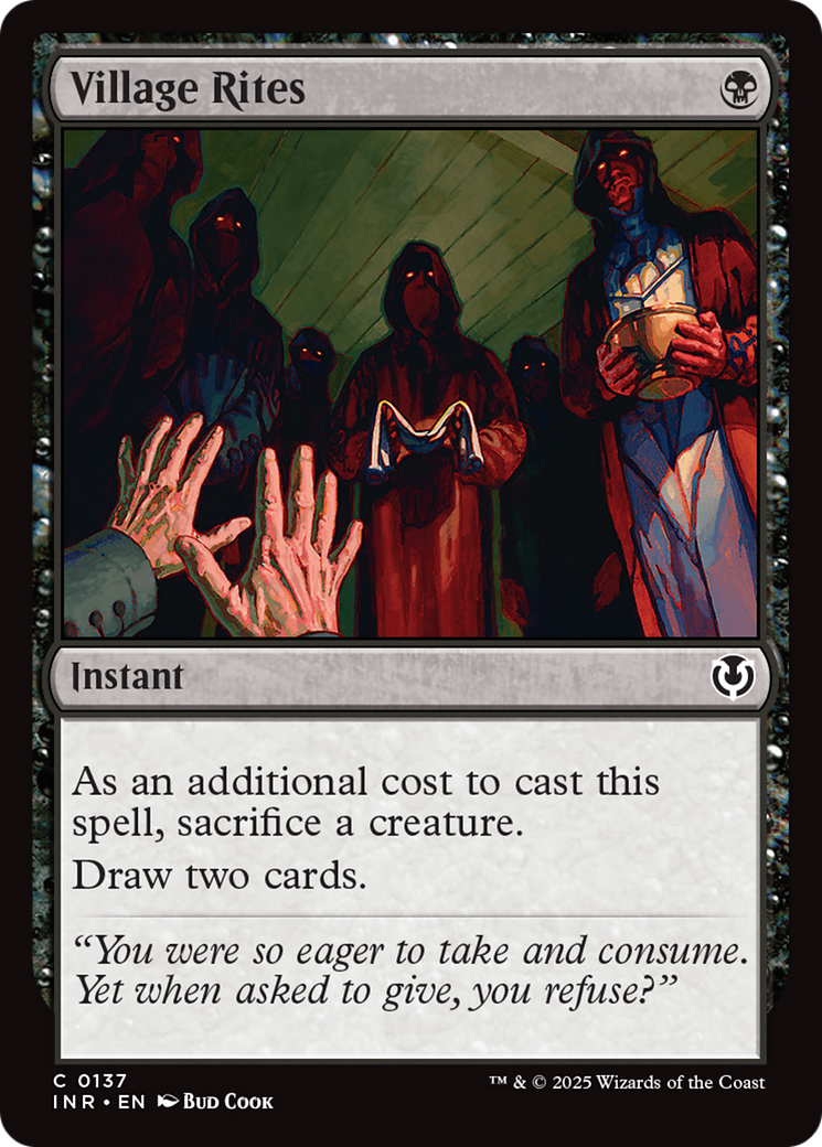 Village Rites (-137) - Innistrad Remastered - Premium MTG Single from Wizards of the Coast - Just $0.25! Shop now at Game Crave Tournament Store