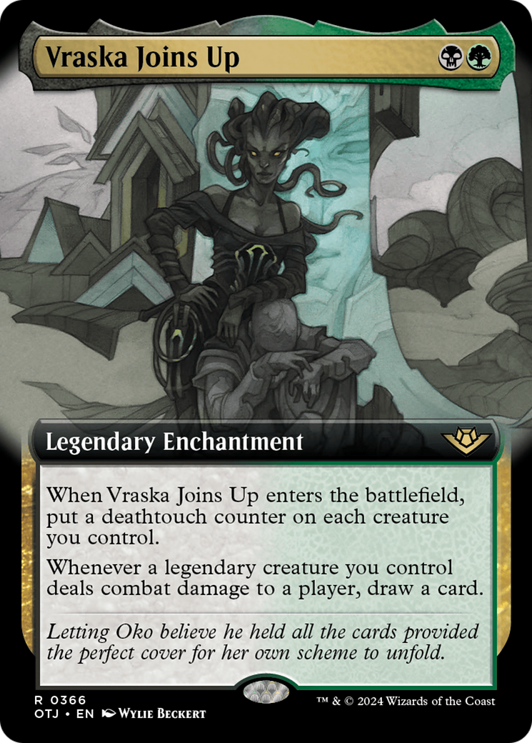 Vraska Joins Up (OTJ-366) - Outlaws of Thunder Junction: (Extended Art) - Premium MTG Single from Wizards of the Coast - Just $1.35! Shop now at Game Crave Tournament Store