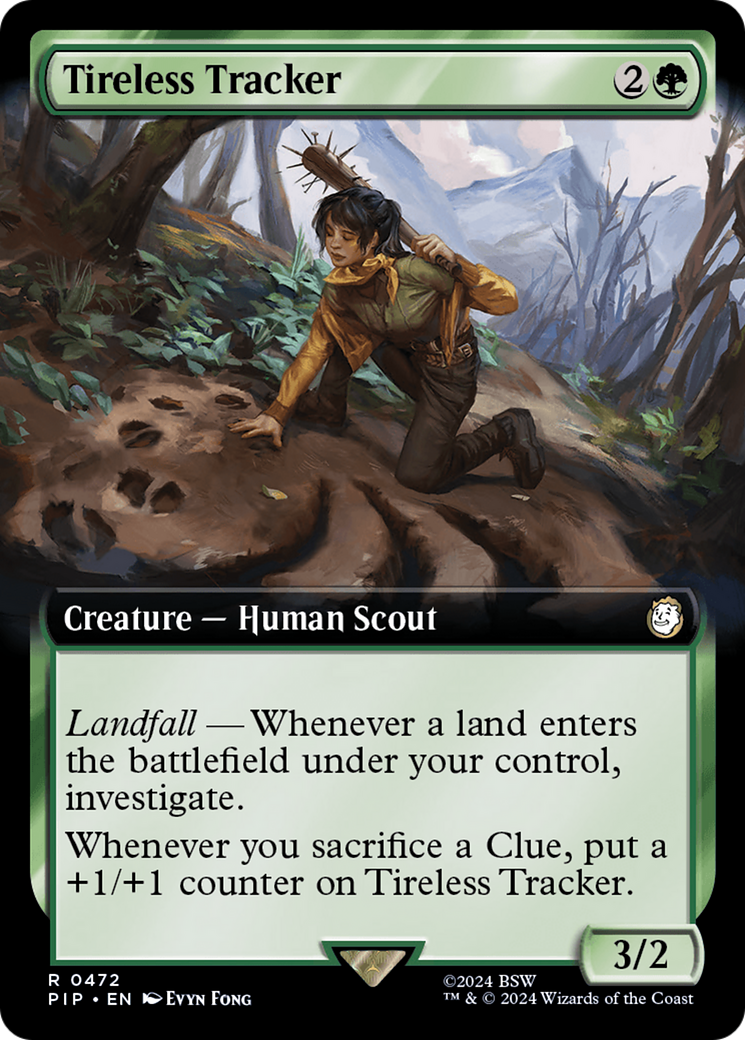 Tireless Tracker (PIP-472) - Fallout: (Extended Art) Foil - Premium MTG Single from Wizards of the Coast - Just $0.78! Shop now at Game Crave Tournament Store