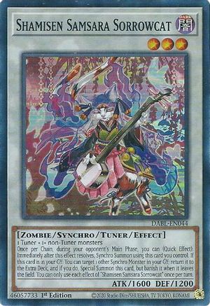 Shamisen Samsara Sorrowcat (DABL-EN044) - Darkwing Blast 1st Edition - Premium Yugioh Single from Konami - Just $0.25! Shop now at Game Crave Tournament Store