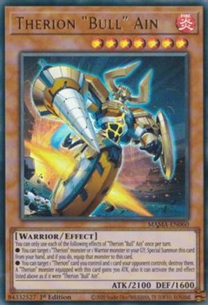 Therion "Bull" Ain (MAMA-EN060) - Magnificent Mavens 1st Edition - Premium Yugioh Single from Konami - Just $0.25! Shop now at Game Crave Tournament Store