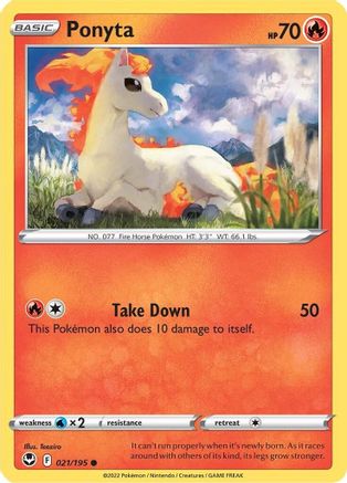 Ponyta 21/195 - Silver Tempest Reverse Holofoil