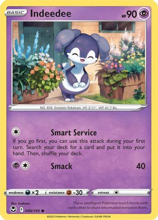 Indeedee 86/195 - Silver Tempest Reverse Holofoil