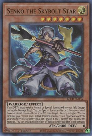 Senko the Skybolt Star (BLCR-EN036) - Battles of Legend: Crystal Revenge 1st Edition - Premium Yugioh Single from Konami - Just $0.25! Shop now at Game Crave Tournament Store