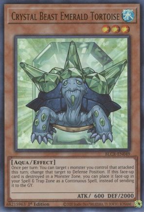 Crystal Beast Emerald Tortoise (BLCR-EN049) - Battles of Legend: Crystal Revenge 1st Edition - Premium Yugioh Single from Konami - Just $0.25! Shop now at Game Crave Tournament Store