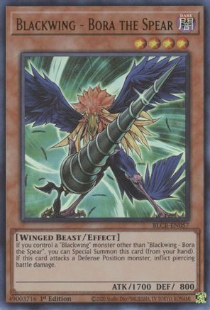 Blackwing - Bora the Spear (BLCR-EN057) - Battles of Legend: Crystal Revenge 1st Edition - Premium Yugioh Single from Konami - Just $0.66! Shop now at Game Crave Tournament Store