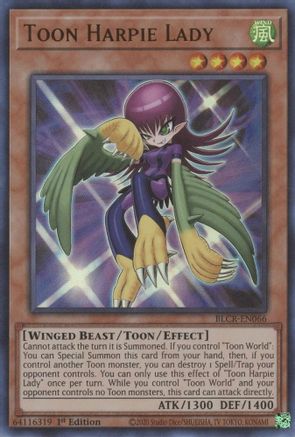 Toon Harpie Lady (BLCR-EN066) - Battles of Legend: Crystal Revenge 1st Edition - Premium Yugioh Single from Konami - Just $0.26! Shop now at Game Crave Tournament Store