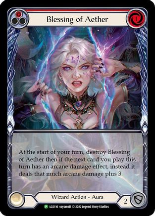 Blessing of Aether (Red) (LGS116) - Flesh and Blood: Promo Cards Rainbow Foil