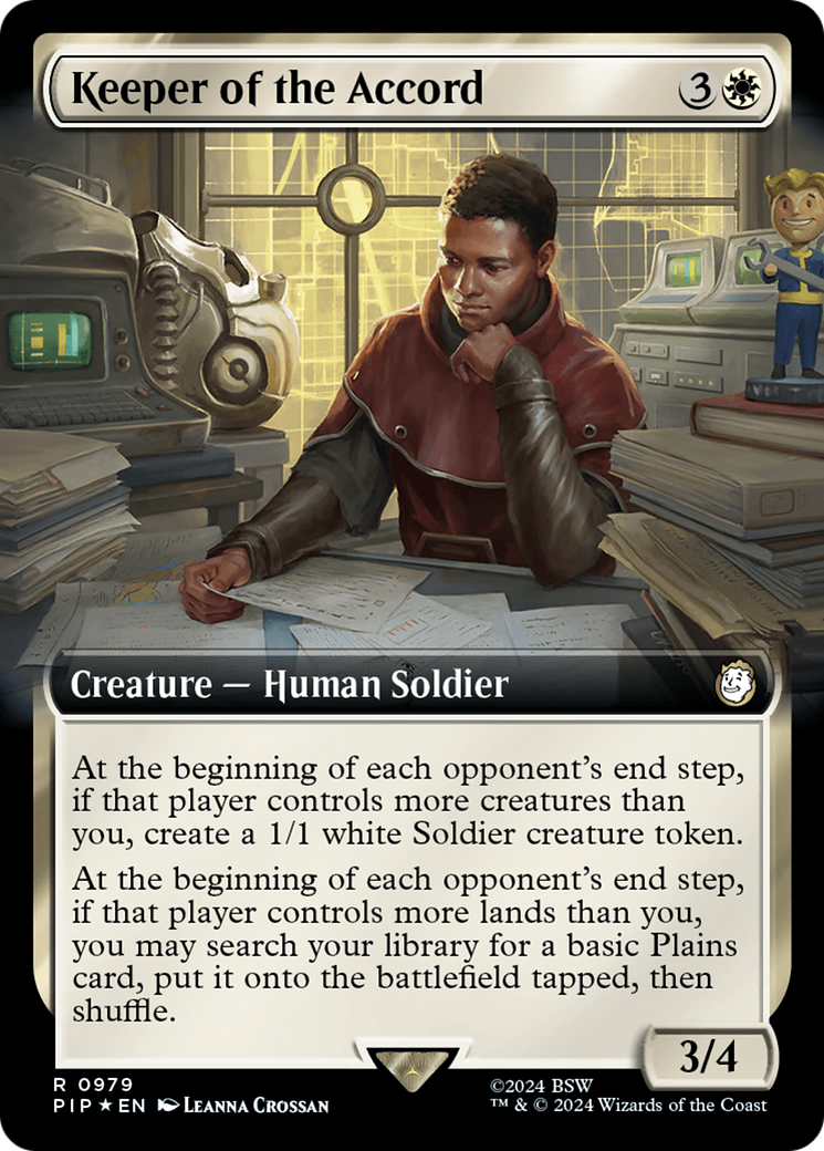 Keeper of the Accord (PIP-979) - Fallout: (Extended Art) Foil - Premium MTG Single from Wizards of the Coast - Just $2.19! Shop now at Game Crave Tournament Store