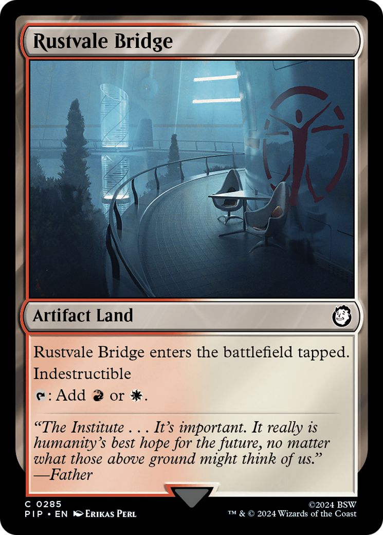 Rustvale Bridge (PIP-285) - Fallout - Premium MTG Single from Wizards of the Coast - Just $0.25! Shop now at Game Crave Tournament Store