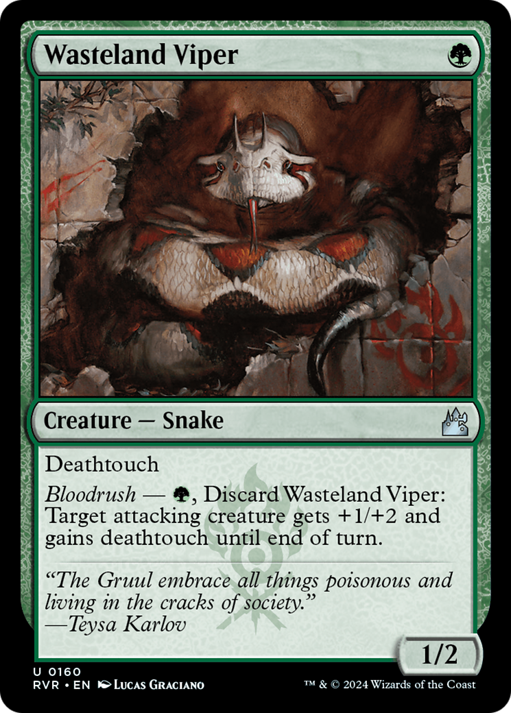 Wasteland Viper (RVR-160) - Ravnica Remastered Foil - Premium MTG Single from Wizards of the Coast - Just $0.25! Shop now at Game Crave Tournament Store