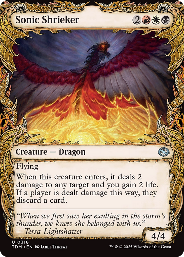 Sonic Shrieker (TDM-318) - Tarkir: Dragonstorm: (Showcase) - Premium MTG Single from Wizards of the Coast - Just $0.08! Shop now at Game Crave Tournament Store