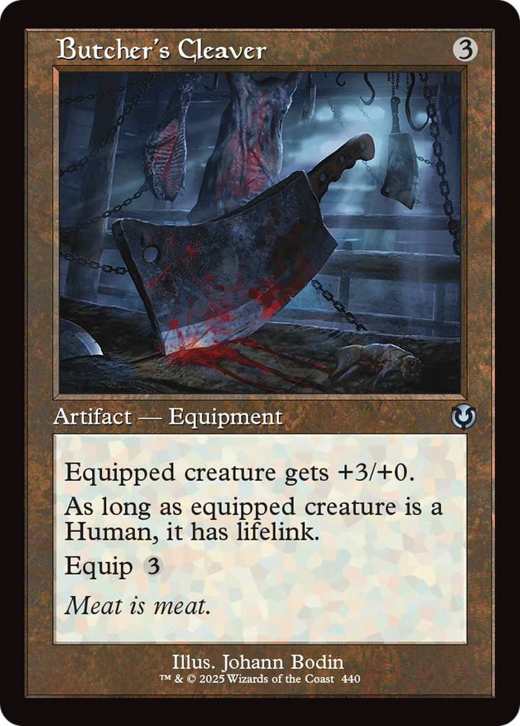 Butcher's Cleaver (Retro Frame) (-440) - Innistrad Remastered - Premium MTG Single from Wizards of the Coast - Just $0.26! Shop now at Game Crave Tournament Store
