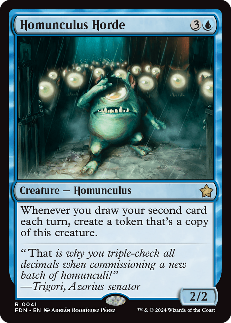 Homunculus Horde (FDN-041) - Foundations - Premium MTG Single from Wizards of the Coast - Just $0.34! Shop now at Game Crave Tournament Store