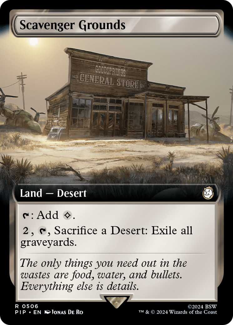 Scavenger Grounds (PIP-506) - Fallout: (Extended Art) Foil - Premium MTG Single from Wizards of the Coast - Just $1.55! Shop now at Game Crave Tournament Store