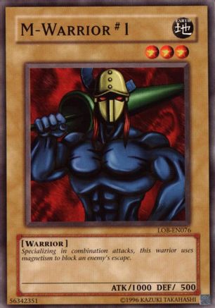 M-Warrior #1 (LOB-EN076) - Legend of Blue Eyes White Dragon (Worldwide English) Unlimited - Premium Yugioh Single from Konami - Just $1.51! Shop now at Game Crave Tournament Store