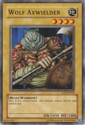 Wolf Axwielder (LOD-EN052) - Legacy of Darkness (Worldwide English) Unlimited - Premium Yugioh Single from Konami - Just $0.59! Shop now at Game Crave Tournament Store