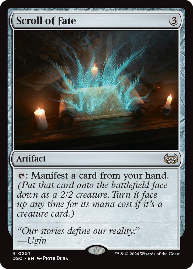 Scroll of Fate (DSC-251) - Duskmourn: House of Horror Commander - Premium MTG Single from Wizards of the Coast - Just $0.25! Shop now at Game Crave Tournament Store